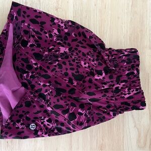Lululemon Purple Leopard Print Running Shorts